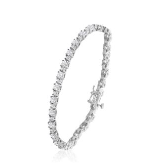 6 Carat Diamond Tennis Bracelet In 14 Karat White Gold