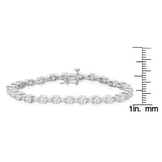 6 Carat Diamond Tennis Bracelet In 14 Karat White Gold
