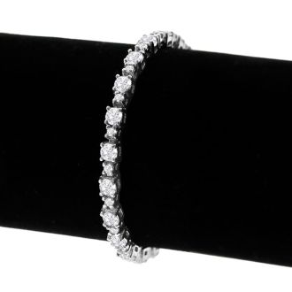 6 Carat Diamond Tennis Bracelet In 14 Karat White Gold