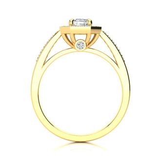 1 Carat Halo Diamond Engagement Ring In 14 Karat Yellow Gold