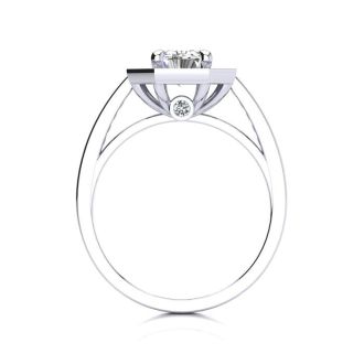 2 Carat Halo Diamond Engagement Ring In 14 Karat White Gold