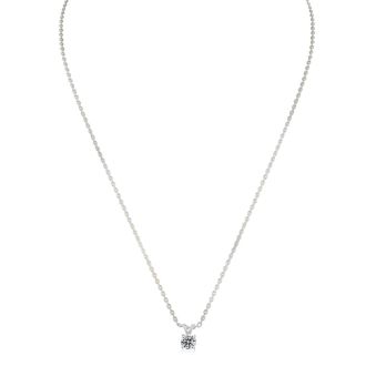 Nearly 1/2ct Colorless Diamond Solitaire Pendant in 14k White Gold. Fantastic Value!
