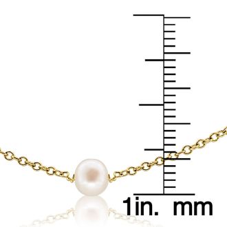 Previously Owned 10K Yellow Gold Pearls By The Yard Necklace, 18 Inches