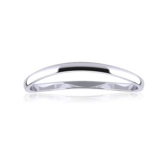 10K White Gold 1.5MM Comfort Fit Curved Double Wave Thumb Rings