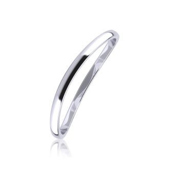 10K White Gold 1.5MM Comfort Fit Curved Double Wave Thumb Rings
