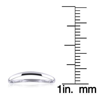 10K White Gold 1.5MM Comfort Fit Curved Double Wave Thumb Rings
