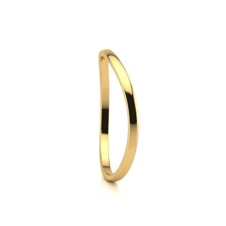 10K Yellow Gold 1.5MM Comfort Fit Curved Double Wave Thumb Rings