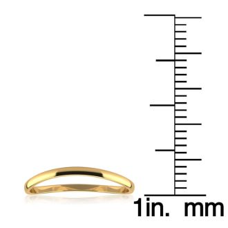 10K Yellow Gold 1.5MM Comfort Fit Curved Double Wave Thumb Rings
