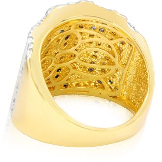 2 Carat 14-Row Diamond Band Ring In Yellow, NATURAL ROUGH CUT DIAMONDS. AMAZING FOR THE MONEY! DIAMOND ARE SEMI-ROUGH, REFLECT, NOT SHINE