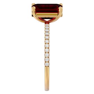 2 1/3 Carat Ruby and Diamond Ring In 14 Karat Yellow Gold