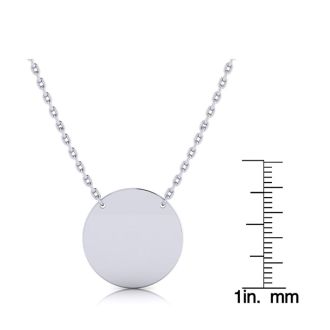 Sterling Silver Disc Necklace, 18 Inches