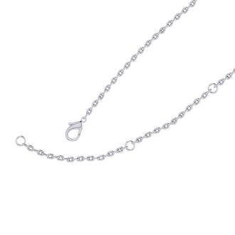 Sterling Silver Footprint Necklace, 18 Inches