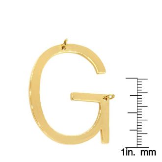 G Initial Sideways Necklace In Gold Overlay, 18 Inches