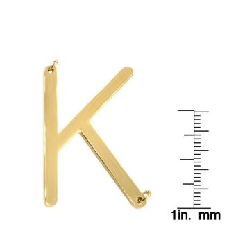 K Initial Sideways Necklace In Gold Overlay, 18 Inches