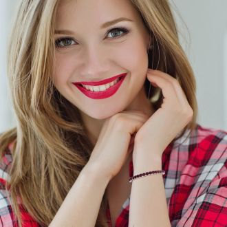 Garnet Bracelet: Garnet Jewelry: 4 Carat Garnet Tennis Bracelet In 14 Karat White Gold, 6 Inches