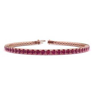 Rose gold ruby bracelet top