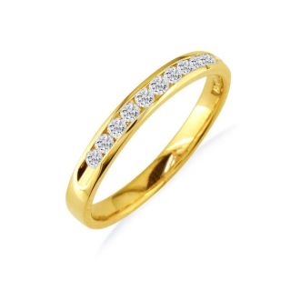 1 Carat Diamond Wedding Band In 14 Karat Yellow Gold