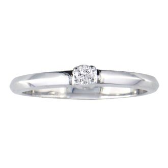 .06ct Diamond Promise Ring 10k White Gold