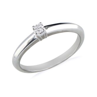 .06ct Diamond Promise Ring 10k White Gold