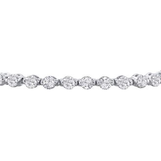 7 Carat Diamond Tennis Bracelet In 14 Karat White Gold