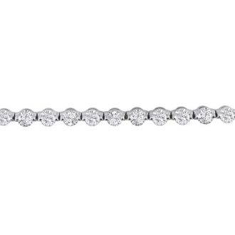 7 Carat Diamond Tennis Bracelet In 14 Karat White Gold