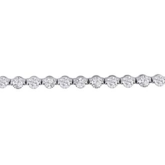 7 Carat Diamond Tennis Bracelet In 14 Karat White Gold