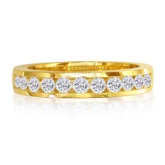 1/4 Carat Diamond Wedding Band In 14 Karat Yellow Gold
