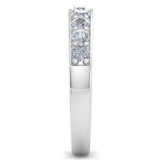 1/2 Carat Diamond Wedding Band In White Gold