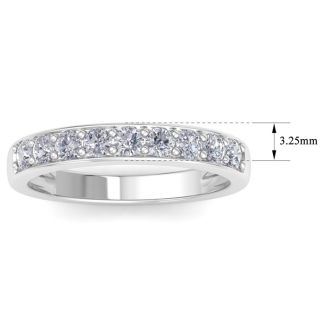 1/2 Carat Diamond Wedding Band In White Gold