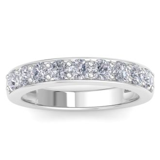 1 Carat Diamond Wedding Band In White Gold