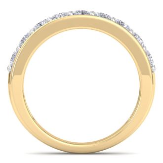 1 Carat Diamond Wedding Band In Yellow Gold