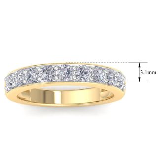 1 Carat Diamond Wedding Band In Yellow Gold