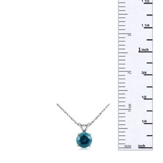 1/4ct Blue Diamond Pendant in 14K White Gold