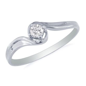 10k White Gold Diamond Promise Ring with .05ct Diamond