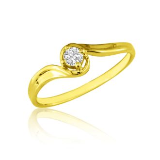 10k Yellow Gold Diamond Promise Ring with .05ct Diamond