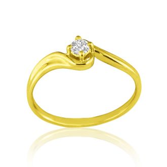 10k Yellow Gold Diamond Promise Ring with .05ct Diamond