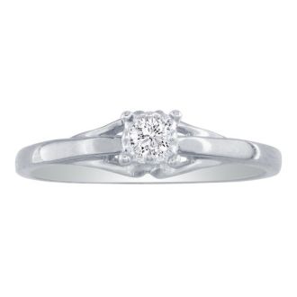 10k White Gold .05ct Diamond Promise Ring