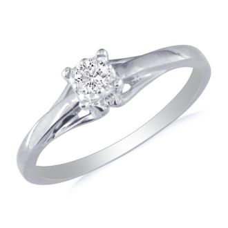 10k White Gold .05ct Diamond Promise Ring