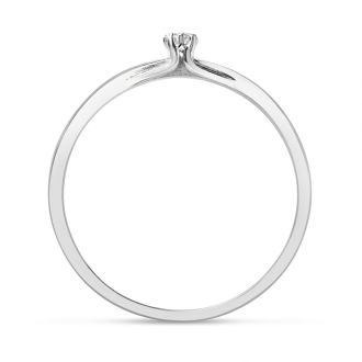 10k White Gold .05ct Diamond Promise Ring