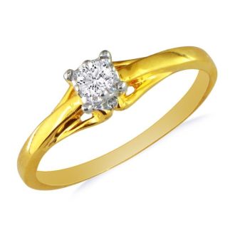 10k Yellow Gold .05ct Diamond Promise Ring