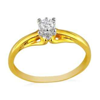 10k Yellow Gold .05ct Diamond Promise Ring