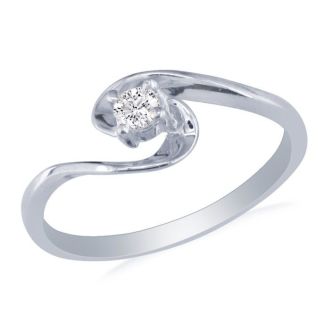 The Perfect 10k White Gold Diamond Promise Ring