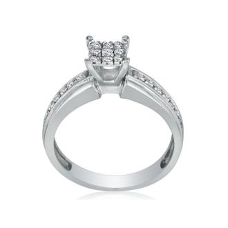 1/2ct Princess Shaped Head Diamond Bridal Set in 10k White Gold