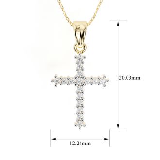 The Classic 1/4ct Diamond Cross Pendant in 10k Yellow Gold