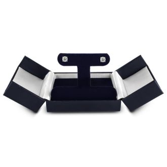 3/4 Carat Diamond Stud Earrings In 14 Karat White Gold