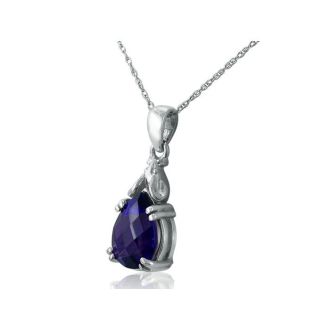 Amethyst Mouse Pendant in 10k White Gold