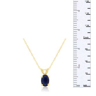 .60ct Oval Sapphire Pendant in 14k Yellow Gold