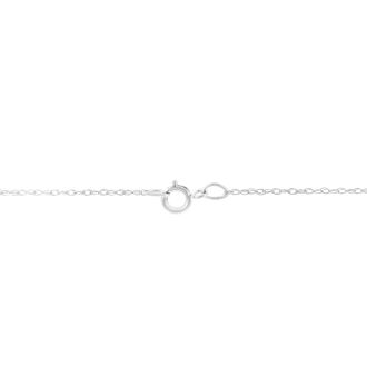 1/2 Carat Oval Shape Emerald Necklaces In 14 Karat White Gold, 18 Inch Chain