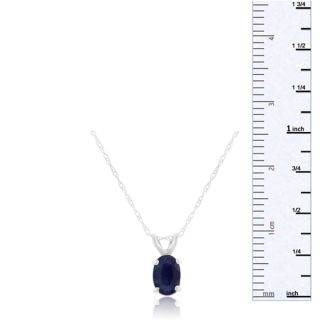 .60ct Oval Sapphire Pendant in 14k White Gold