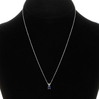 .60ct Pear Shaped Sapphire Pendant in 14k White Gold